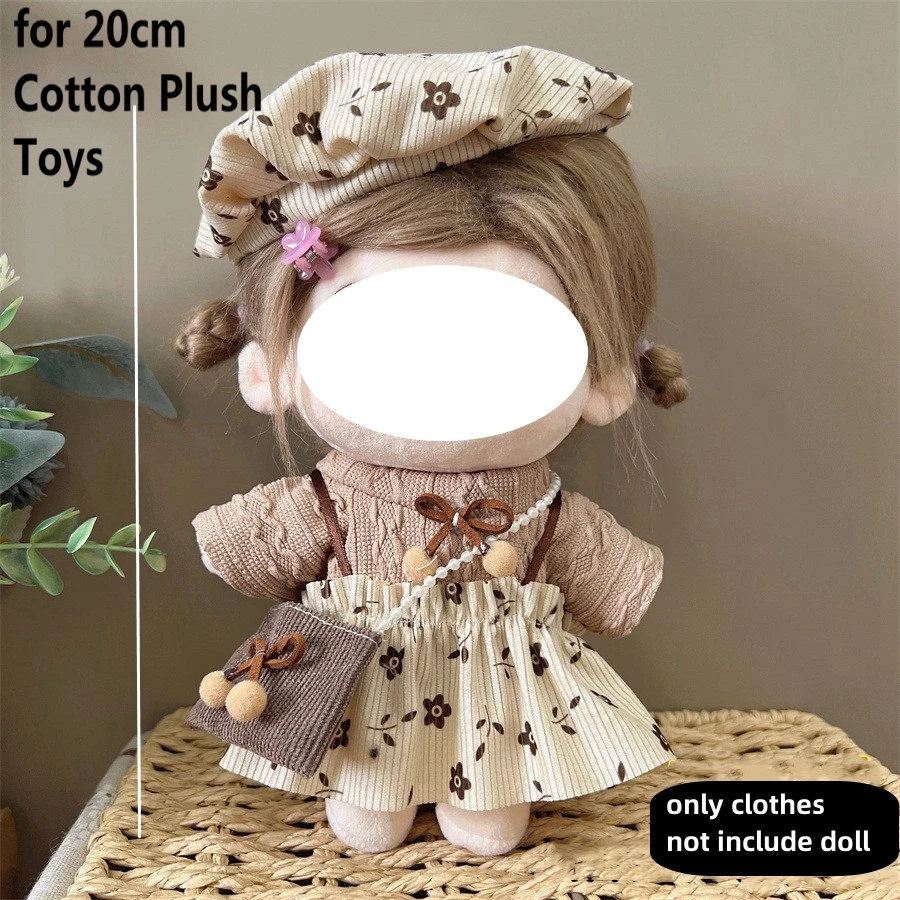 女の子のための綿のドレス服セット,かわいいプリンセススカート,カジュアルスーツ,かわいい靴下,誕生日プレゼント,かわいい,20cm