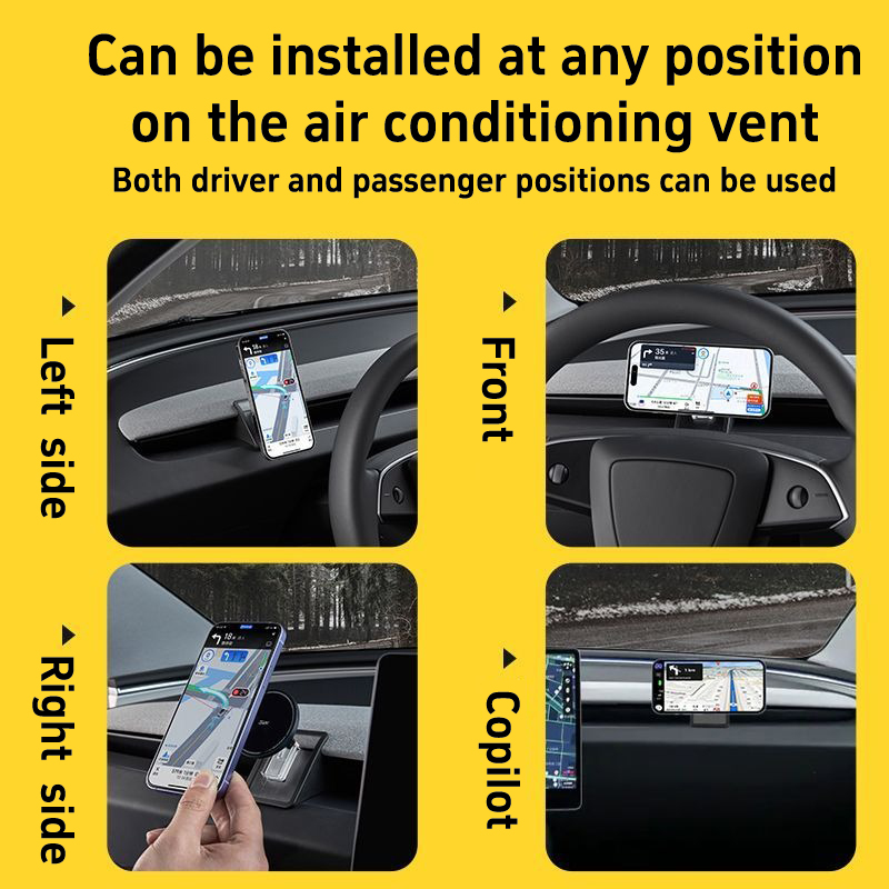 For Tesla Model 3 Highland 2024 Phone Holder Mount Magnetic Phone Mount for iphone 15 14 13 series,Tesla Model 3  Accessories