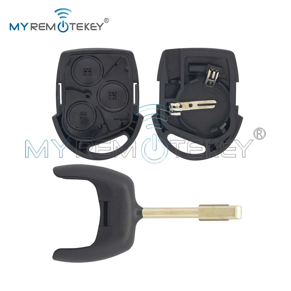 REMTEKEY Fernbedienung Autoschlüssel Shell Case Fob HU101/FO21 Uncut Blade für Ford Fiesta Focus C-max Fusion Mondeo 3 Tasten