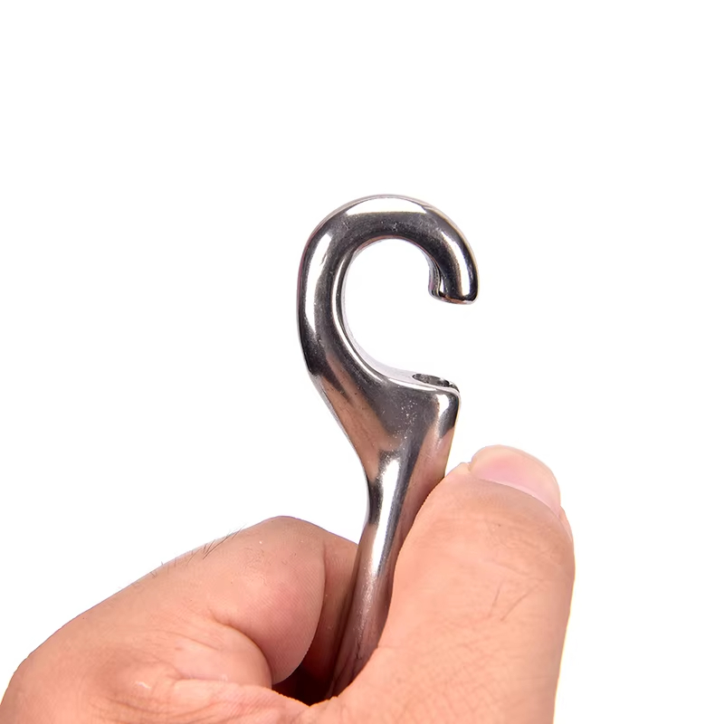 ขนาด 65 มม.90 มม.100 มม.115 มม.Double Ended ดําน้ํา Hook สแตนเลสสตีล Eye Bolt Snap Hook Quick Draw Link Carabiner
