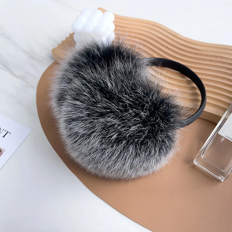 2022ใหม่จริง Fox Fur Earmuffs Aarrival Unisex ผู้หญิงฤดูหนาวผู้หญิงหู Muffle Earflap ที่อุดหูคู่