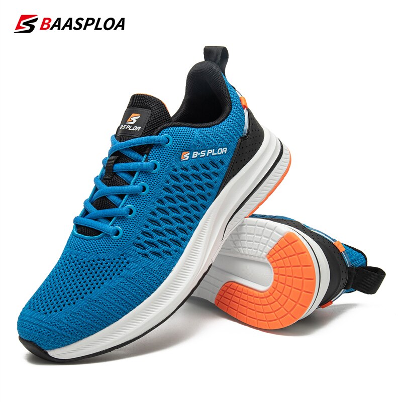 2023 Baasploa Männer Laufschuhe Leichte Sportschuhe Mesh Atmungsaktive Casual Turnschuhe Nicht-Slip Outdoor für Männer Neue Ankunft