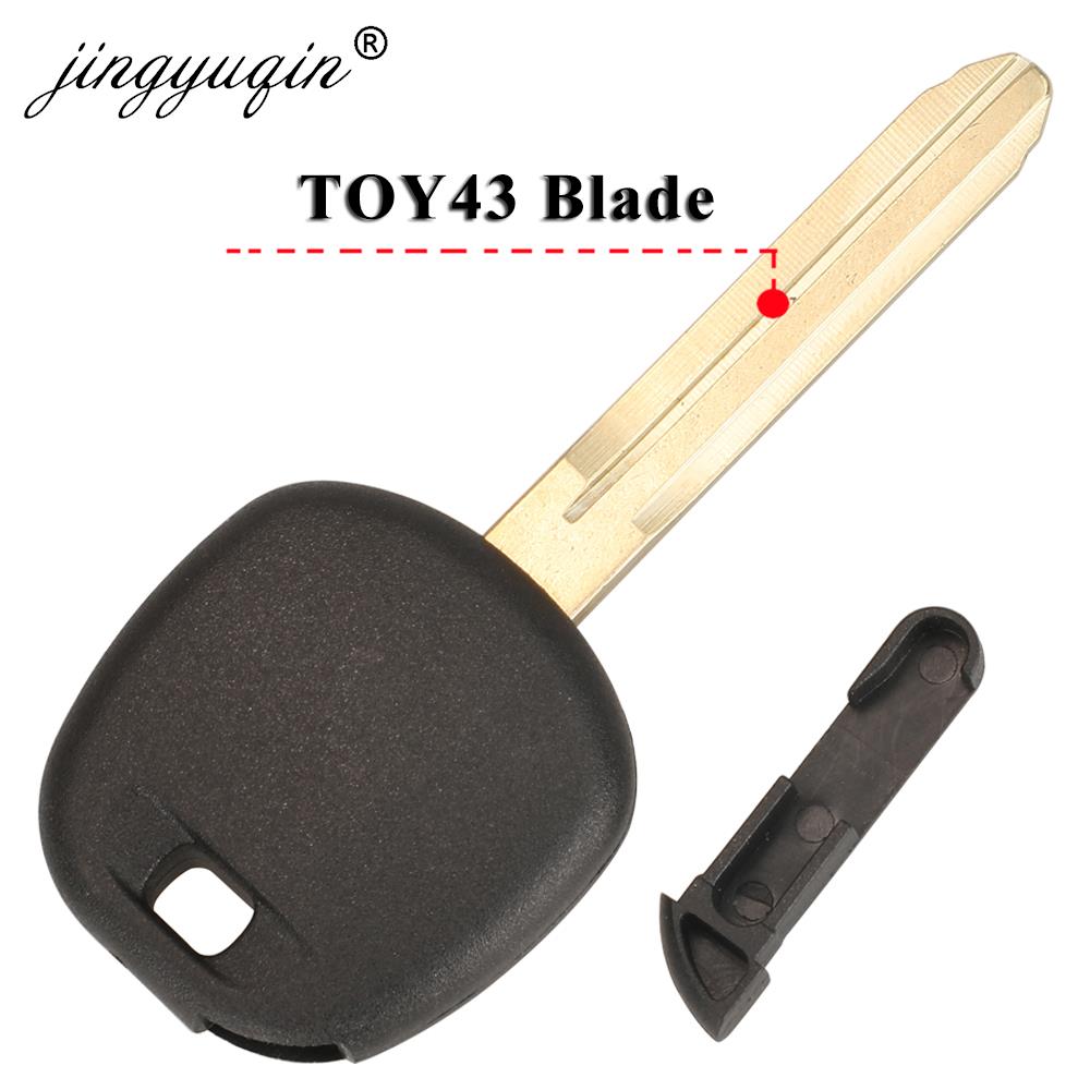 jingyuqin 10pcs/lot Replacement Key Case For Toyota Corolla Yaris Avensis Transponder Key Shell TOY48/TOY43 Blade No Chip