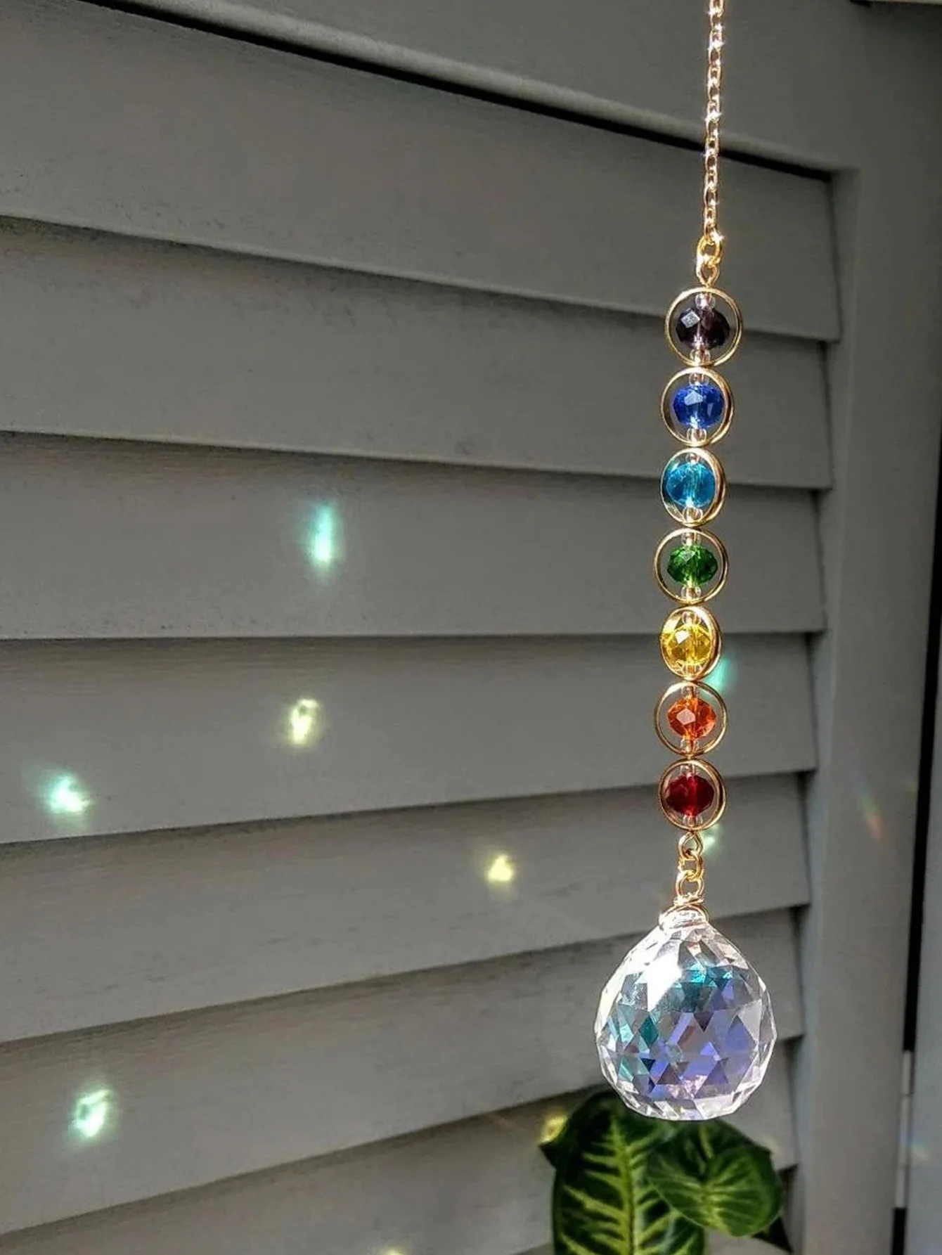1 PC คริสตัล Suncatcher มือถือสมาธิตกแต่งบ้าน Rainbow Maker Prism Suncatcher (Rainbow และแฟนตาซี)