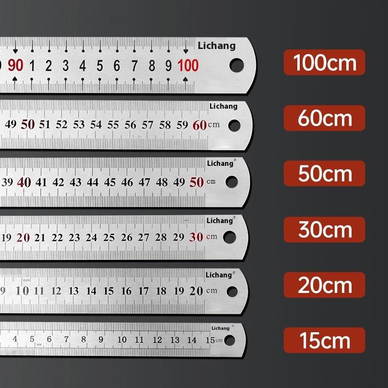 15-100CM Stainless Steel Straight Ruler Stationery Drafting Supplies Precision Double Sided Measuring Tool With Graduations