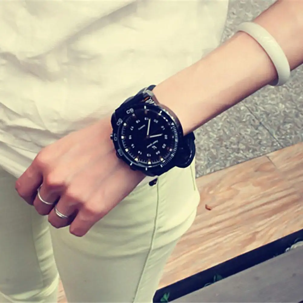 Times Unisex mujeres hombres reloj de pulsera relojes deportivos moda al aire libre reloj de cuarzo reloj de pulsera de esfera redonda grande