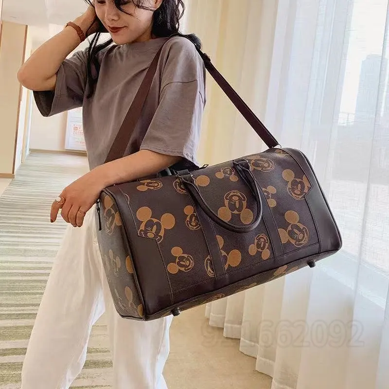Disney Mickey Neue Mode Damen Reise Einkaufstasche Herren und Damen Gepäcktasche Große Kapazität One-Shoulder Messenger Bag