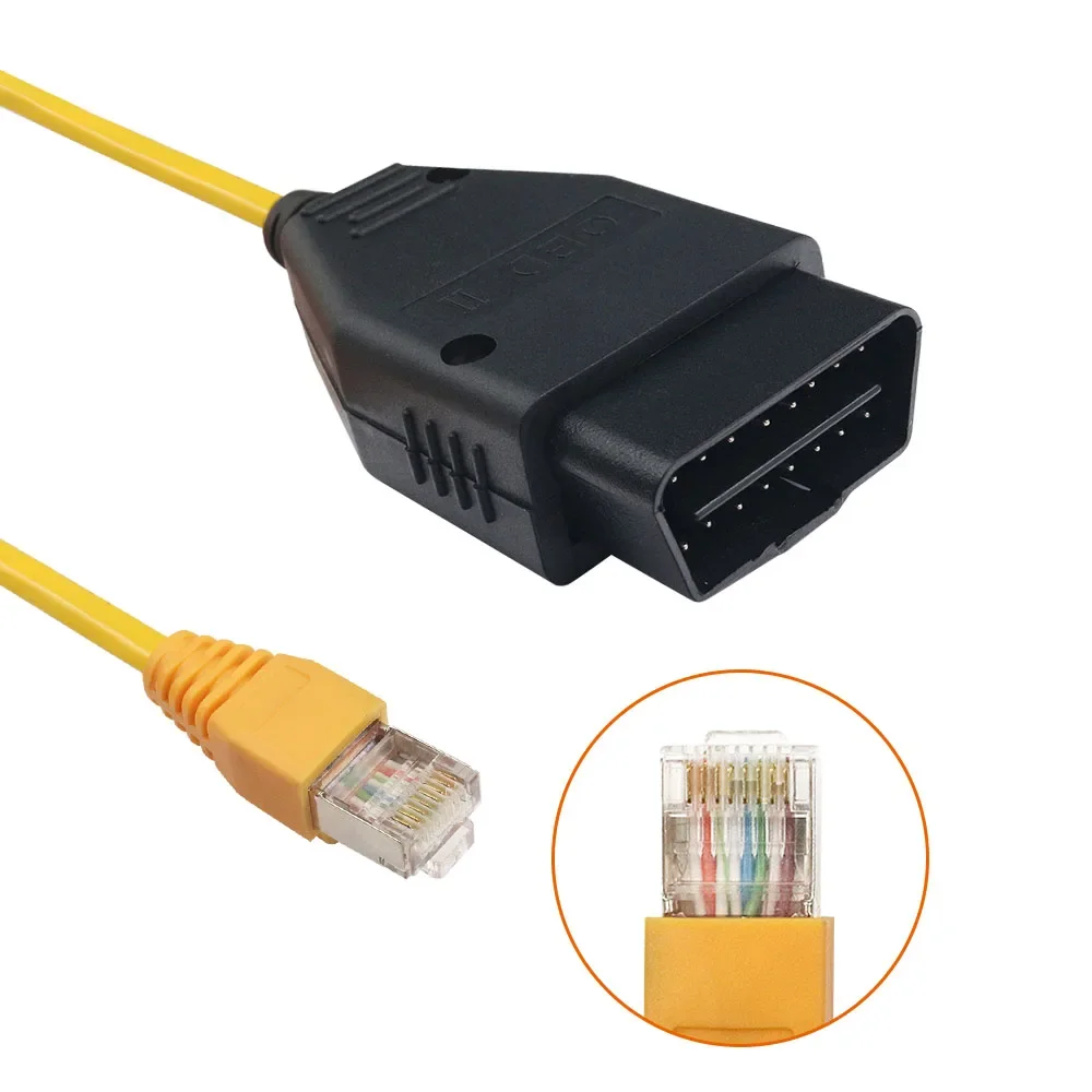 Cable Ether-net ESYS para bmw ENET Cable de interfaz de actualización E-SYS ICOM codificación serie F para BMW F-cars ENET esys cable de datos autool