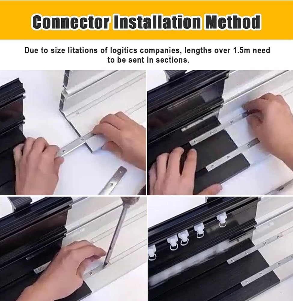 Dobles, Riel De Cortina Decorativo para Pared Y Habitación, Panel Divisor, Marco De Cenefa para Sala De Estar Y Dormitorio (tamaño