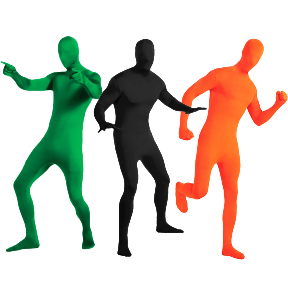 Body completo Zentai nero per uomo donna Carnevale di Halloween Cosplay Tuta attillata in pelle personalizzata Body in spandex