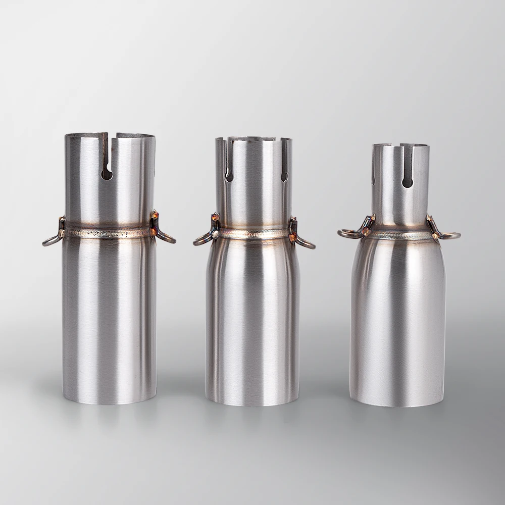 Motorcycle Modified Exhaust Pipe, Suitable for 28-45mm Adapter, 51mm Middle Link Pipe, Various Sizes