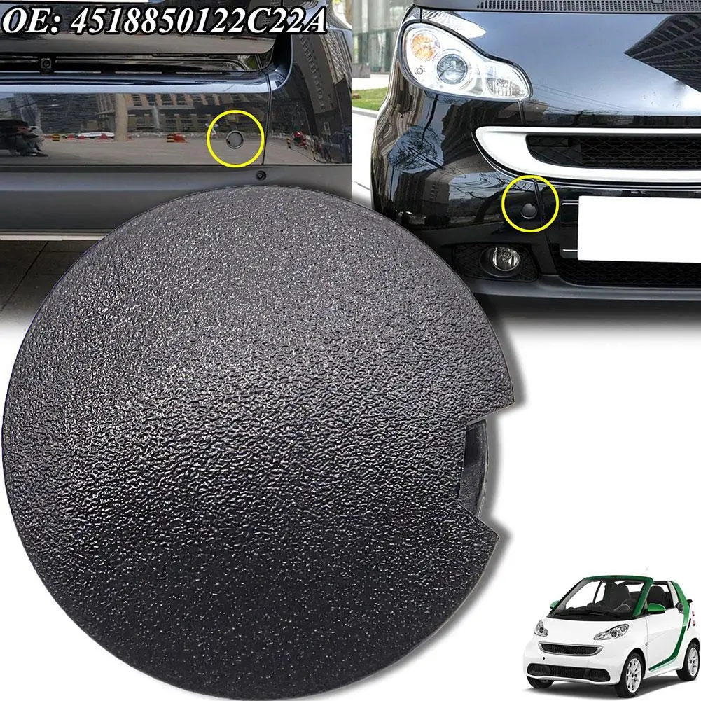 Gancho de remolque para parachoques delantero y trasero de coche, acoplador de ojo, tapa de cubierta de remolque, enchufe A4518150122; 4518850122C22A para Smart Fortwo W451 2007-20 R1E2
