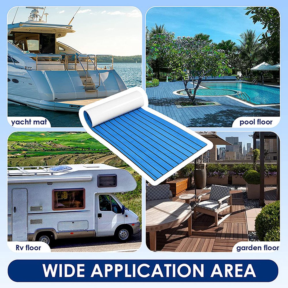 Schaum Teak Decking Eva Schaum Marine Bodenbelag Faux Boot Decking Blatt Zubehör Marine blau x mm