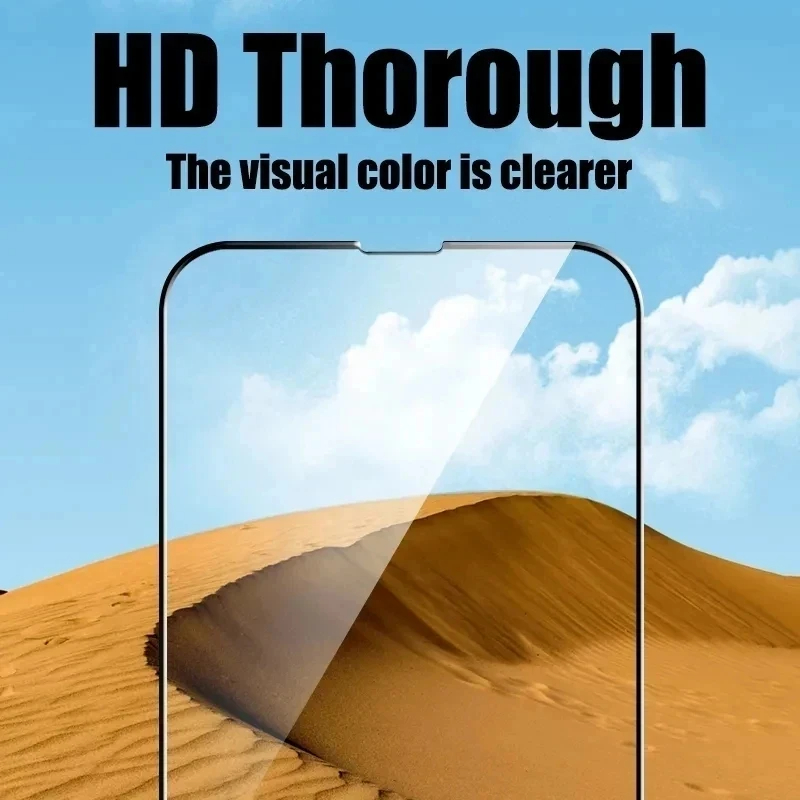 1-5PCS 9D Tempered Glass For iPhone 16 Pro Max 13 11 17 Air 15 14 12 Mini XR X Xs Max 7 8 Plus SE 6s 17promax Screen Protector