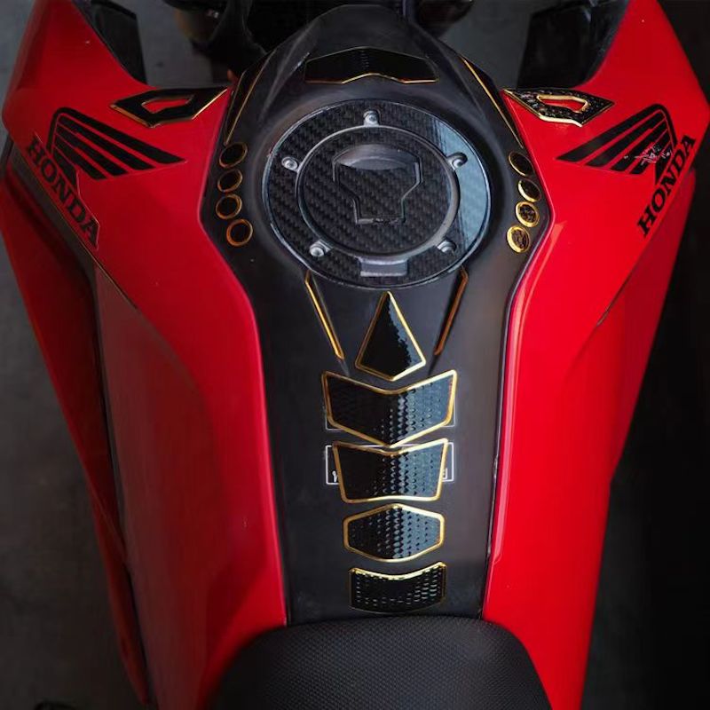 Adesivo universal para tanque de combustível de motocicleta, tapete de osso de peixe, protetor de tanque de óleo e gás, decoração de decalque para motocicleta