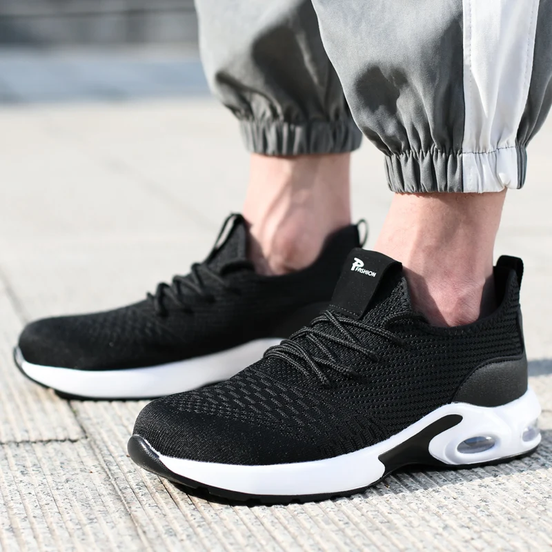 2025 Scarpe antinfortunistiche da uomo leggere Puntale in acciaio Scarpe da ginnastica da lavoro Scarpe protettive da uomo Anti-smash Anti-puntura Scarpe indistruttibili