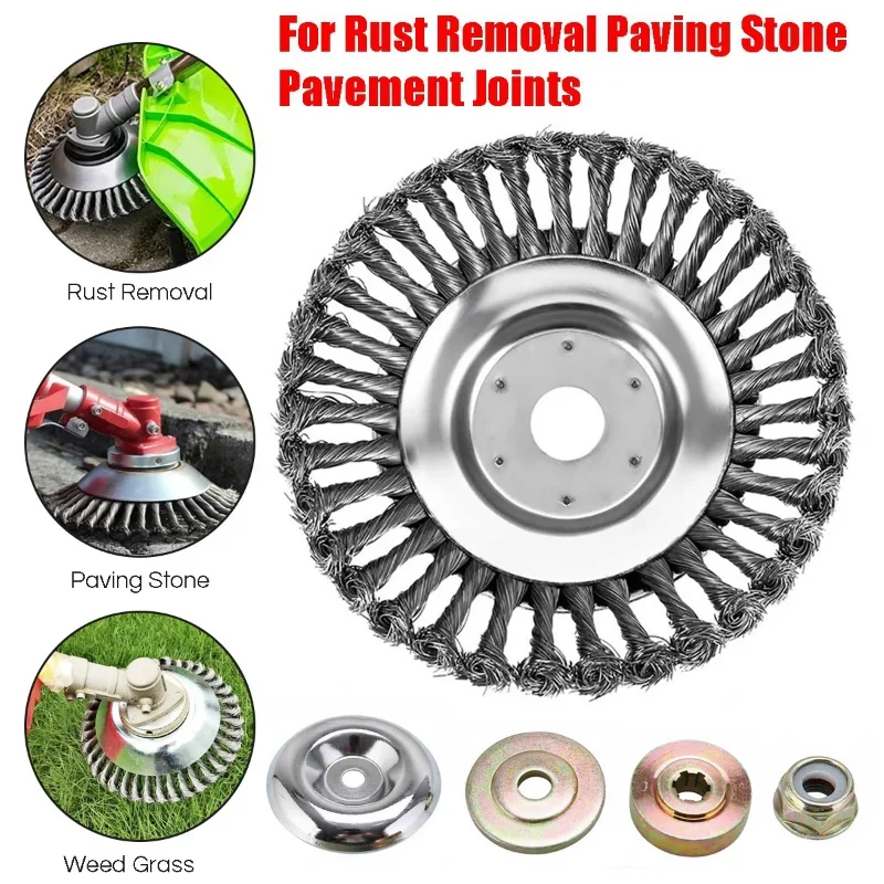 6/8inch neues Upgrade Stahldraht rad Bürstens cheibe Unkraut Bürsten kopf Garten Rasenmäher Universal Grass ch neider Kopfs ch neider Werkzeug