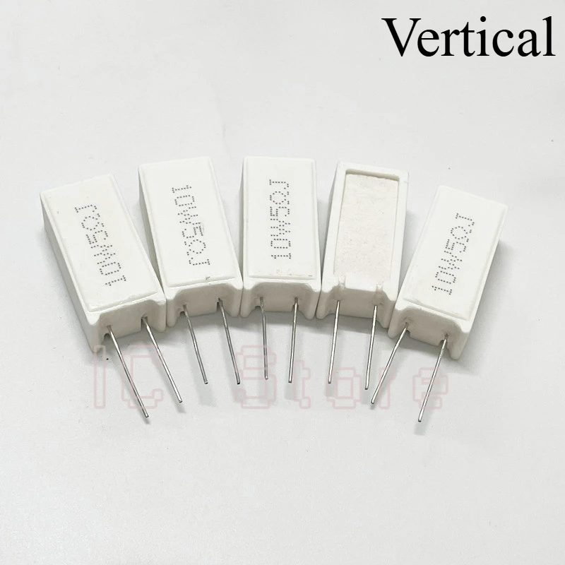 10PCS 10W Cement Ceramic Resistor Power Resistance 5% 0.1 ~ 100K 0.1R 10R 50R 0.25 0.33 0.5 1 2 5 8 10 15 20 25 30 100 1K 2K Ohm