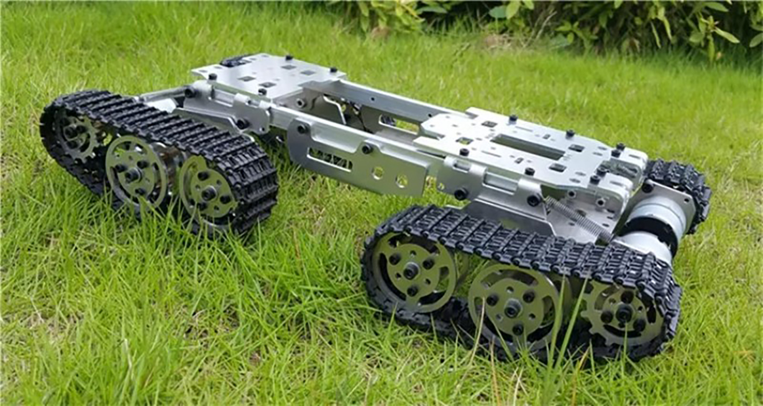 Robot Tank Auto Chassis Schokabsorptie Caterpillar Crawler Auto met DC Motor Overwinnen Obstakels Drift Auto DIY STEM Speelgoed Onderdelen