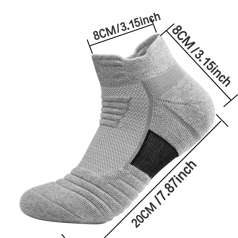 3/6/12 pares de meias esportivas de malha felpudas, acolchoadas, gerenciamento de umidade e duráveis, reduz o pé para corrida, caminhadas, ciclismo, beisebol