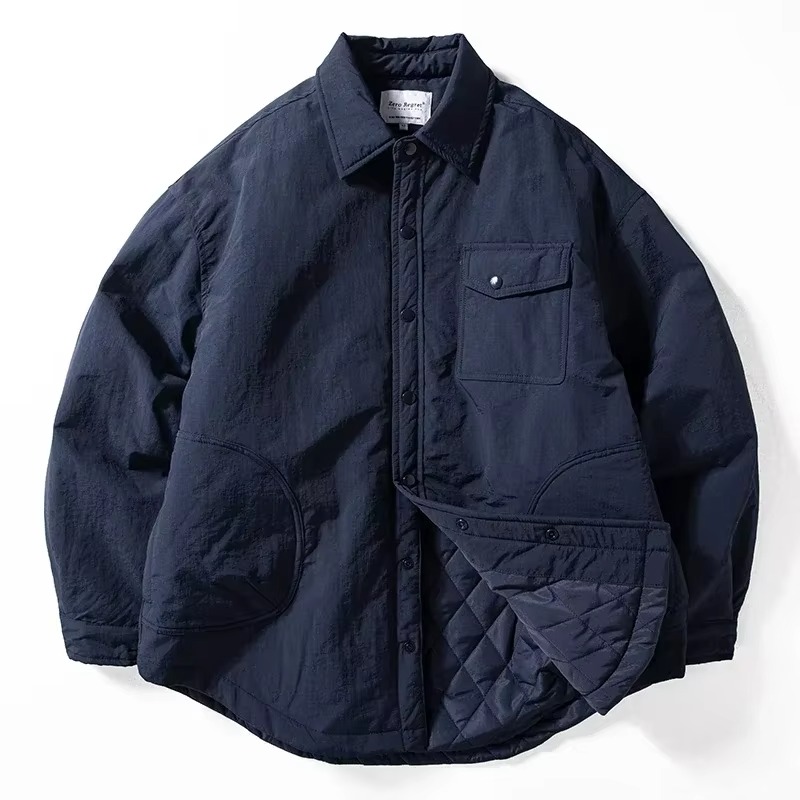 Heren losse pasvorm casual katoenen jas herfst winter nieuwe Sle gevulde polyester vezel winddicht waterdicht warme kraag jas