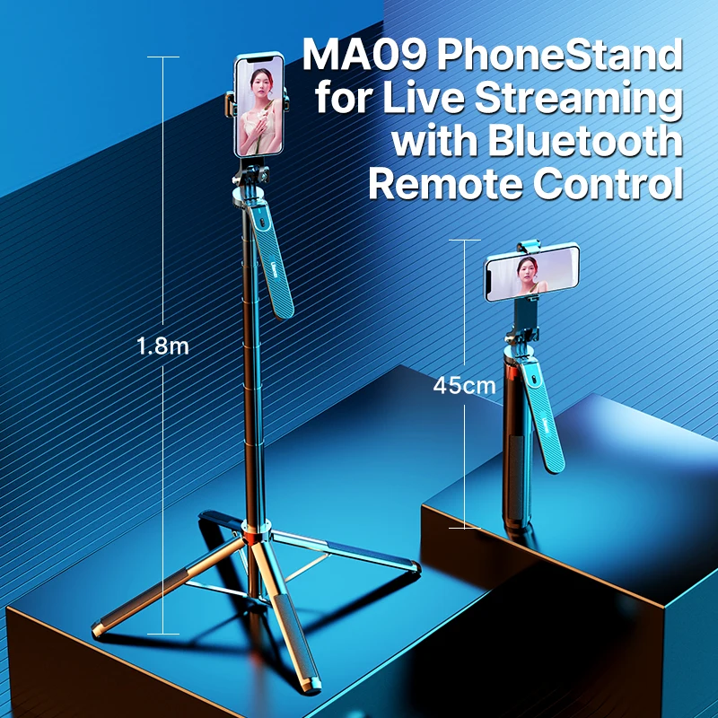 Ulanzi MA09 штатив для смартфона Bluetooth палка для селфи настольный штатив для iPhone 12 13 14 GoPro карта камера прямая трансляция видео