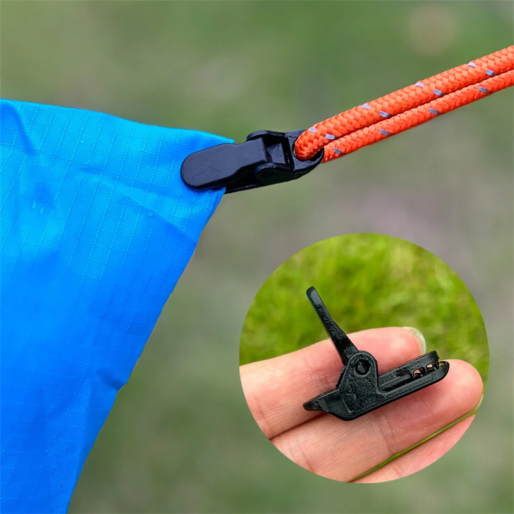 10/20pcs Tenda da campeggio Clip Antivento Camping Elementi di fissaggio Tenda Grip Ganci Tenda da campeggio esterna Ombra Rete di fissaggio Pinze Accessori per tende