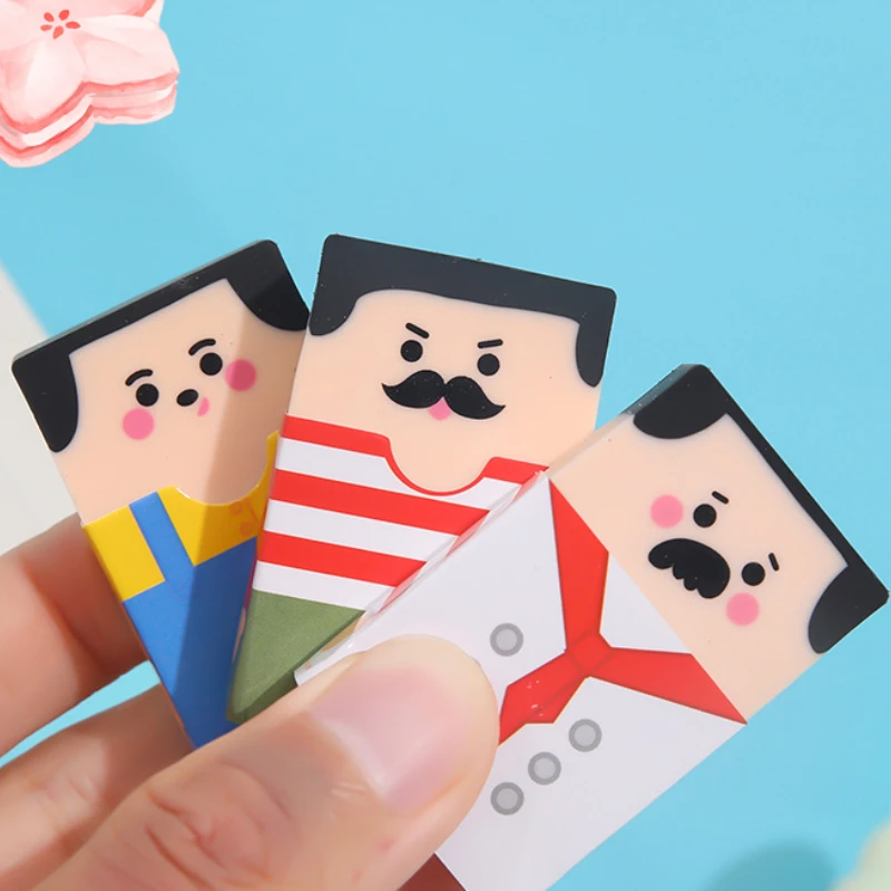 Creative Pencil Eraser Baldness Old Man Eraser Student Stationery School Office Supplies for Kids Will Slowly Go Bald As You Use