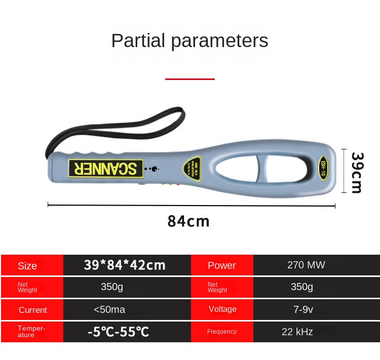 ESH-10ハンドヘルド金属探知機,工場の学校のバー,試験,ホールステーション