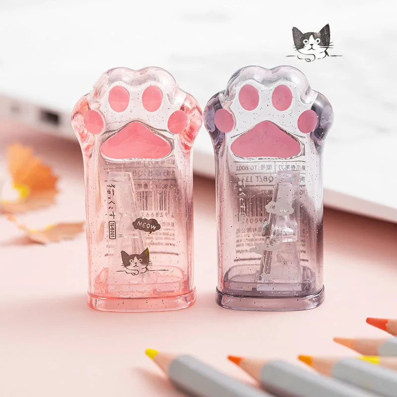 Kawaii Katzenpfotenförmiger Bleistiftspitzer Briefpapier Kinder Geschenk Niedliches Schulmaterial Koreanisches Briefpapier