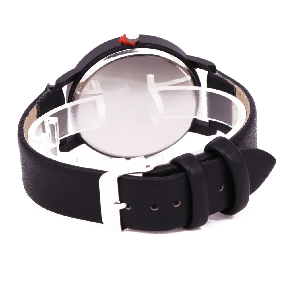 Par de relojes de cuarzo informales, reloj con correa de cuero, reloj de pulsera analógico para mujeres y hombres, reloj con esfera Digital creativa elegante, reloj