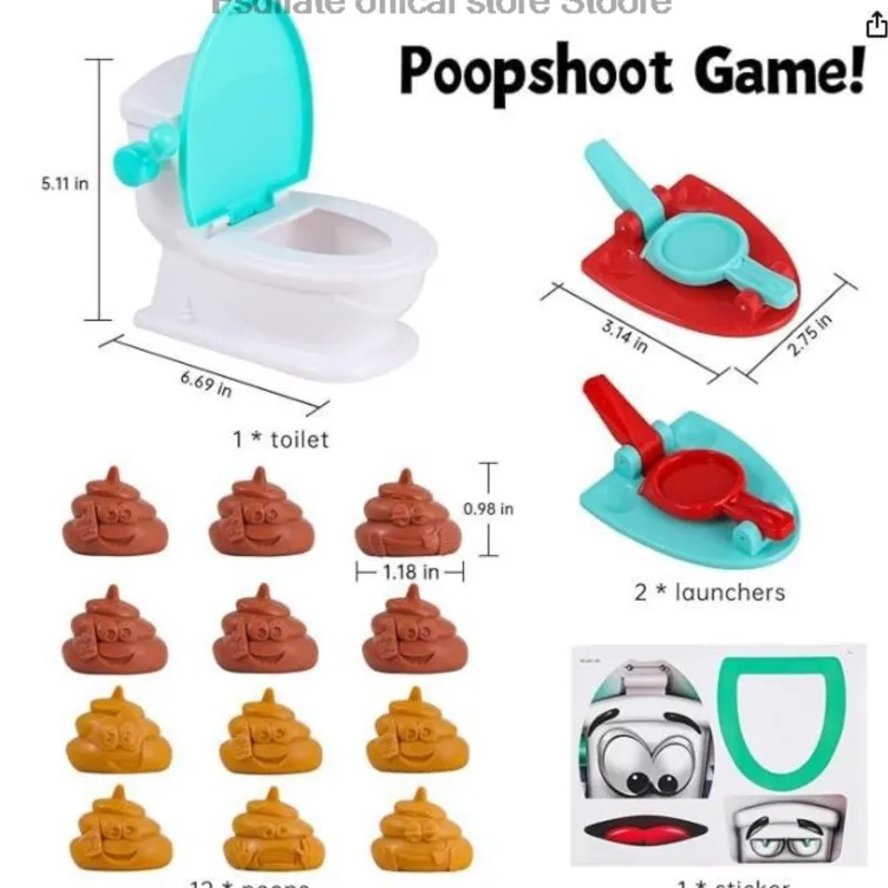 1 ชุดตลก Poop ห้องน้ําเกมของเล่นยิง Prank Catapult ของเล่น Interactive Tabletop เกมของขวัญวันเกิดสําหรับเด็กผู้ใหญ่ 2024