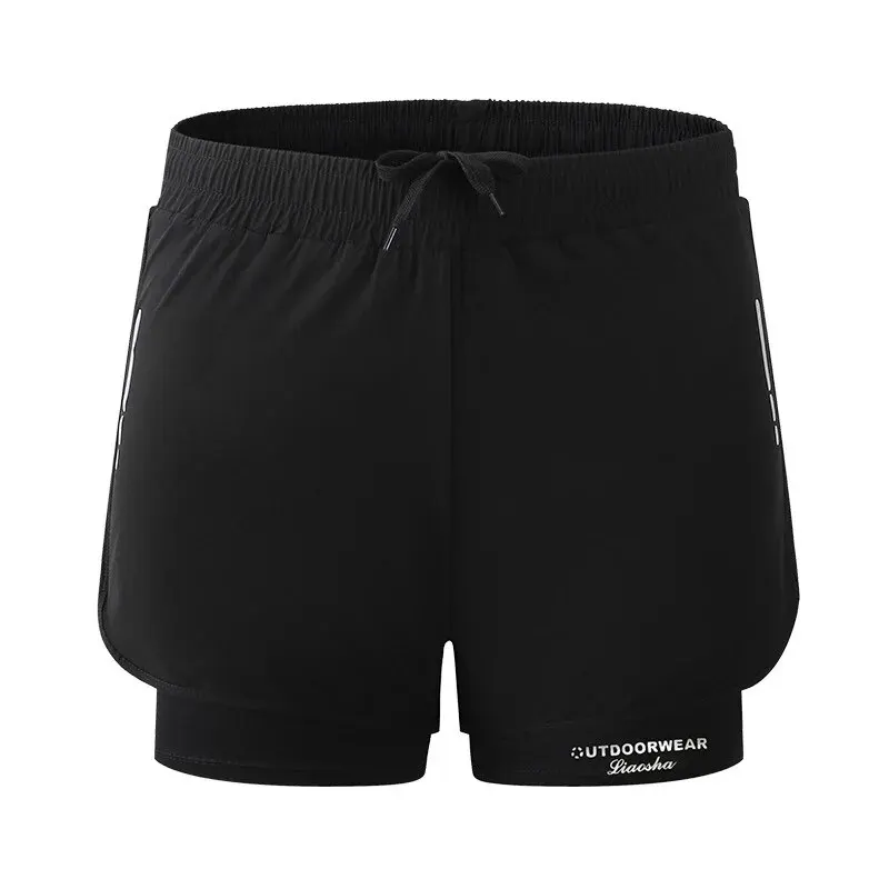 Men's Aloe Pants Athletic Shorts Two-Layer Swim Trunks: Stylish, Quick-Drying & Comfortably Fit for Beach, Pool & Hot Spring!