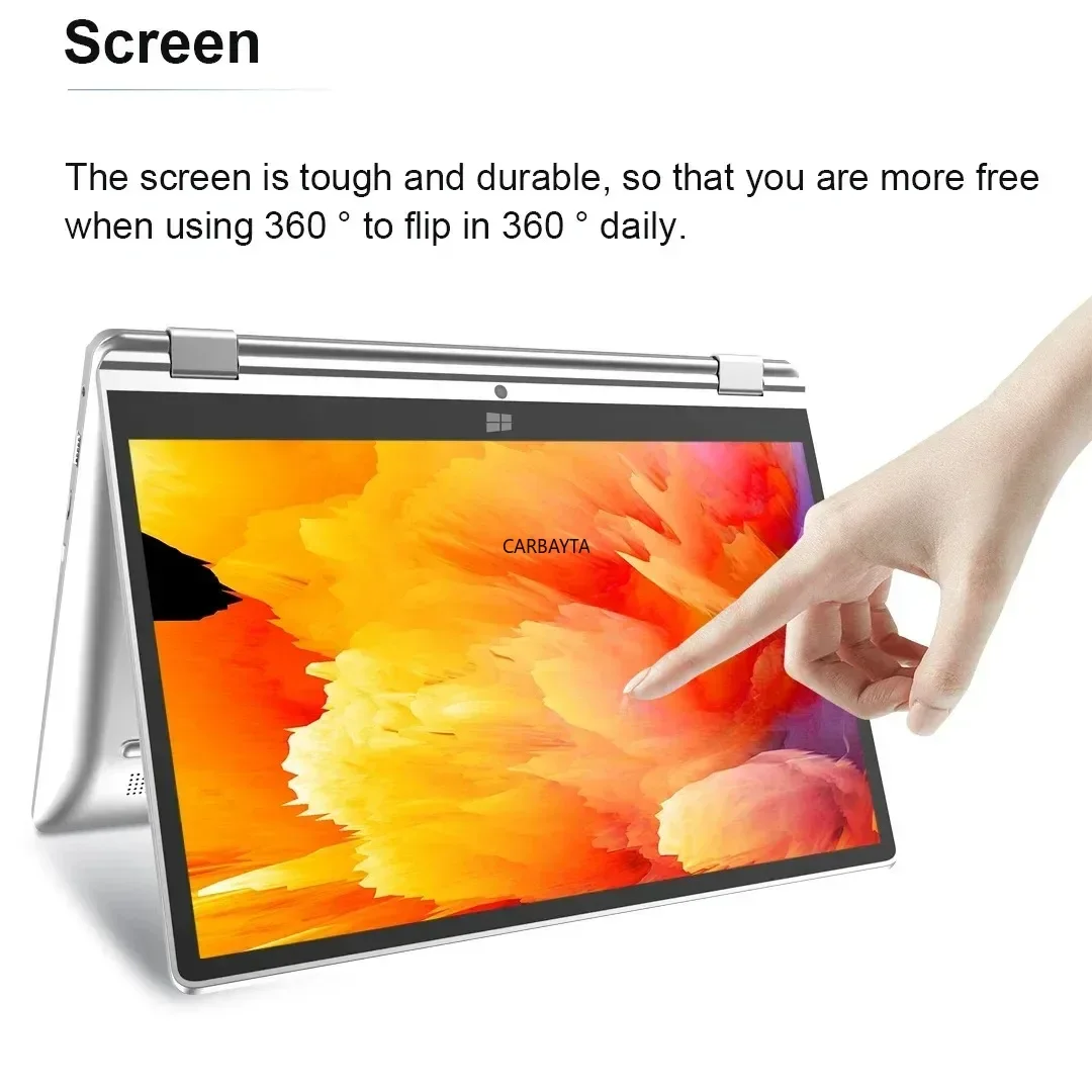 Portable 2 in 1 Laptop Computer Intel N4020 11.6 Inch Touch Screen Notebook Ram 8GB Rom 128GB-1TB SSD Windows 11 Pro PC Computer