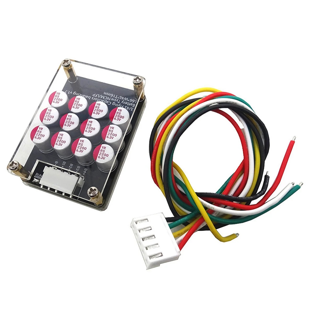 2X 4S 5A Cluster Equalizer Active Board Lithium Battery Lifepo4 Battery Equalizer Capacitor(with Case+Terminal Wire)