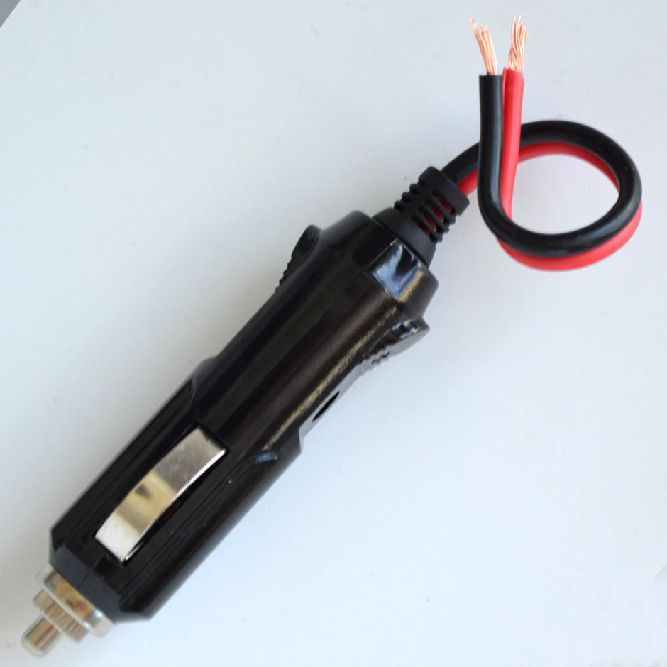 Auto-Zigarettenanzünder-Stecker, 12 V oder 24 V, männlicher Kopf mit Kontrollleuchte, elektrischer Zigarettenanzünder-Stecker für Fahrzeuge, Ladegerät-Adapter