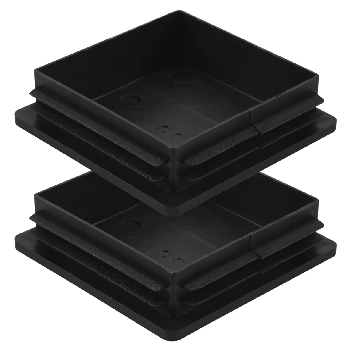 80mm x 80mm Square Plastic Caps Pipe Tube Inserts End Plug 2 Pieces