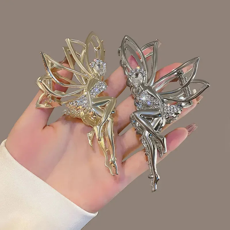 แฟชั่นขนาดใหญ่ Elf ผม Claw สําหรับหญิงสาว Clamps ผมปูโลหะผมหางม้าคลิปผม Claw อุปกรณ์เสริม Headwear Tiara Hairpin