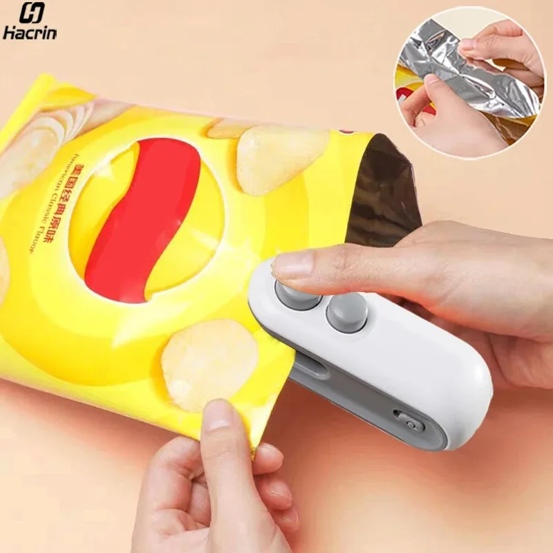 Mini máquina de sellado de bolsas de calor, sellador de bolsas de plástico, selladores de bolsas de plástico térmicas portátiles, máquina de sellado de bolsas de plástico de mano