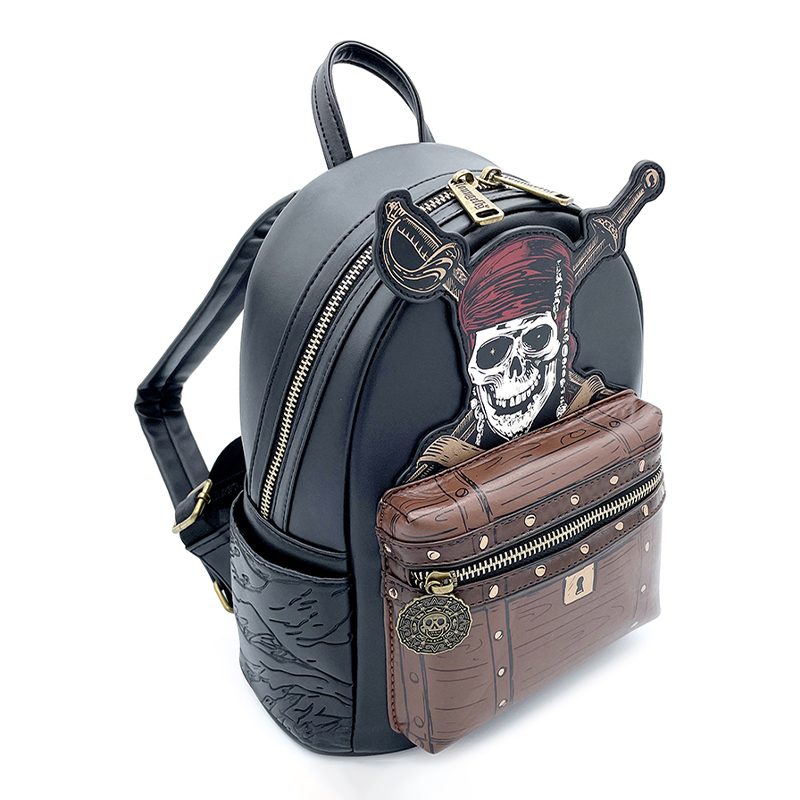 Piratas do Caribe Mochila Cosplay, Mochila Loungefly, Saco Pirata