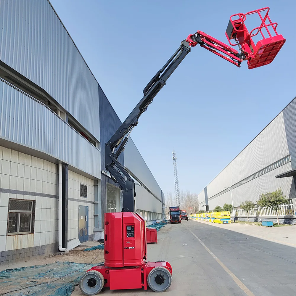 電気自走式シザーリフトプラットフォーム、移動式空中リフト、450kg、8〜16m