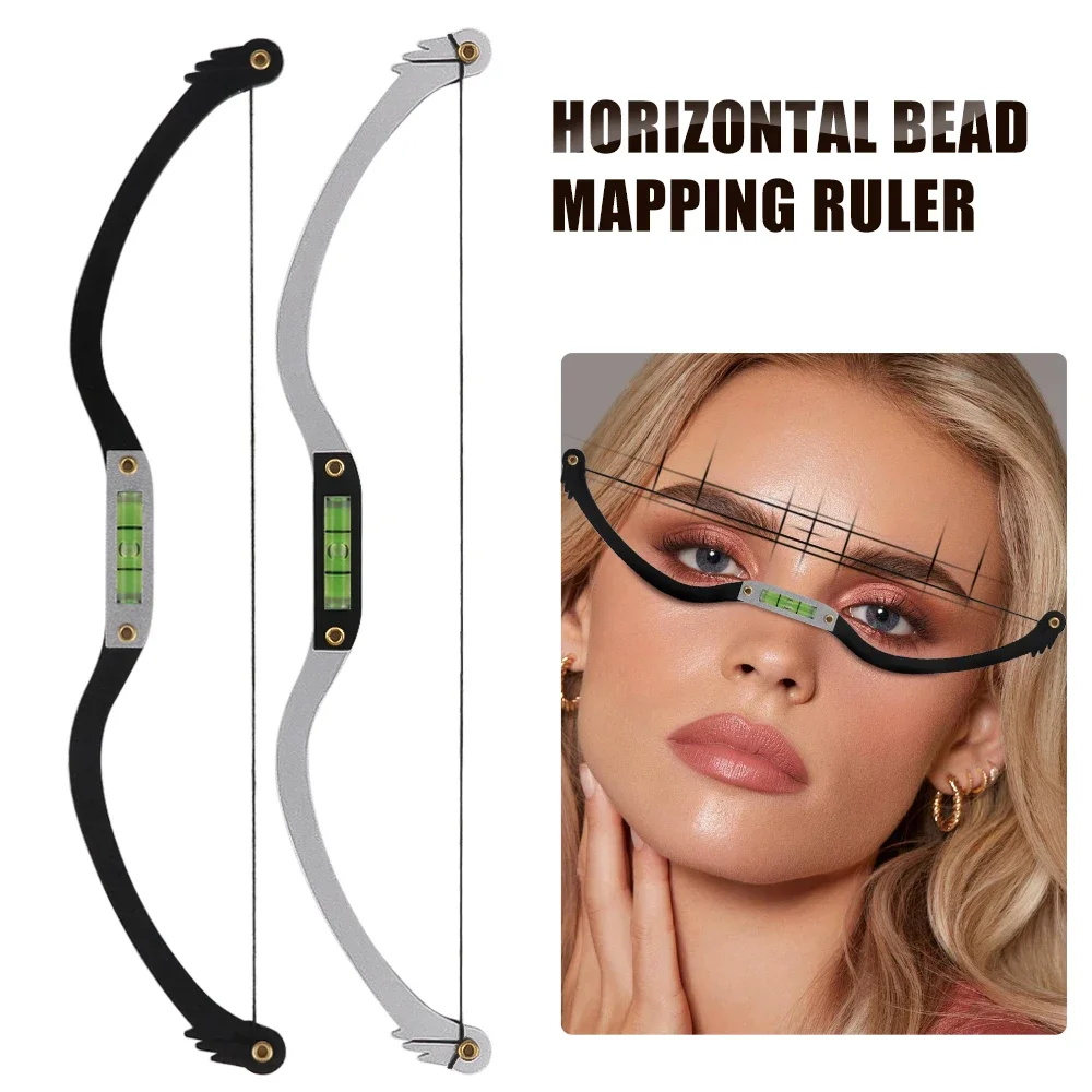 Kit de modelagem de sobrancelha microblading maquiagem permanente arco e flecha linha régua medição sobrancelha corda ferramenta de posicionamento