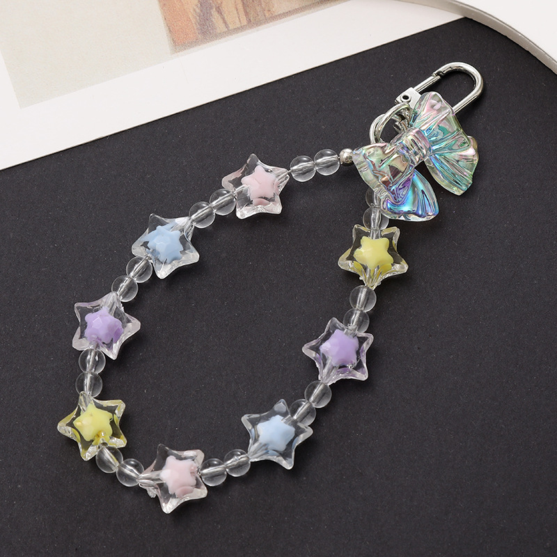 New acrylic oil dripping bunny pendant, keychain, bow pendant, earphone cover, bag, pendant, small gift.