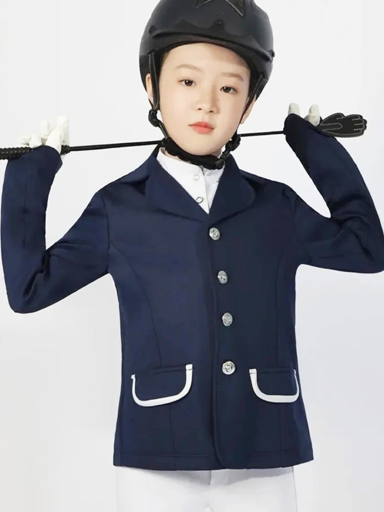 Ropa de equitación para mujer, chaqueta ecuestre de manga larga, abrigo de espectáculo Blaze, equipo ecuestre para jinete a caballo