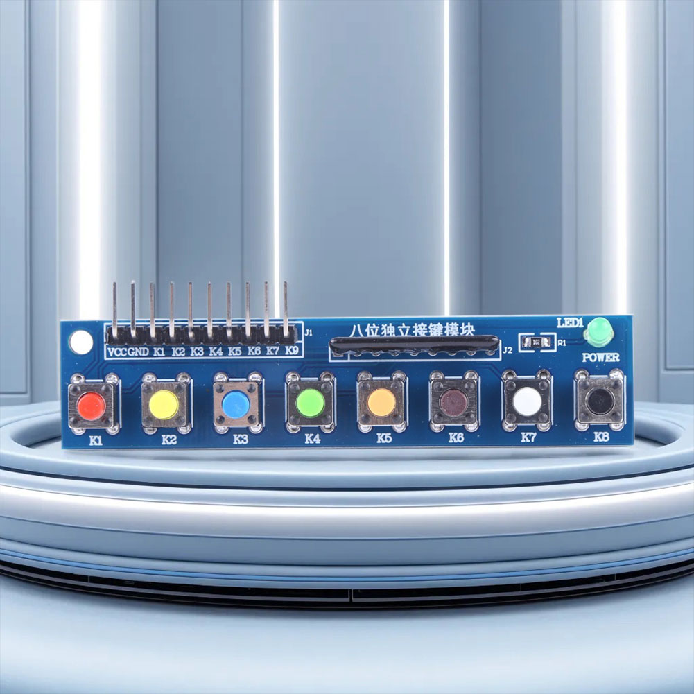 8-Tasten-Touch-Tastenmodul mit LED-Anzeige, Tastaturmodul, Tastaturmodul für Arduino ARM Raspberry Pi