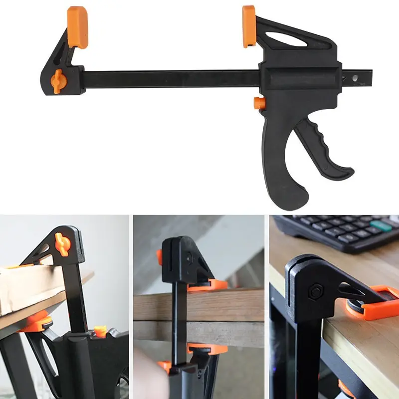 4Inch Mechanical Workshop Table F Clamp Fixed Kit Quick Ratchet Release Speed Squeeze Hard Wood Working Tool DIY Hand Tools