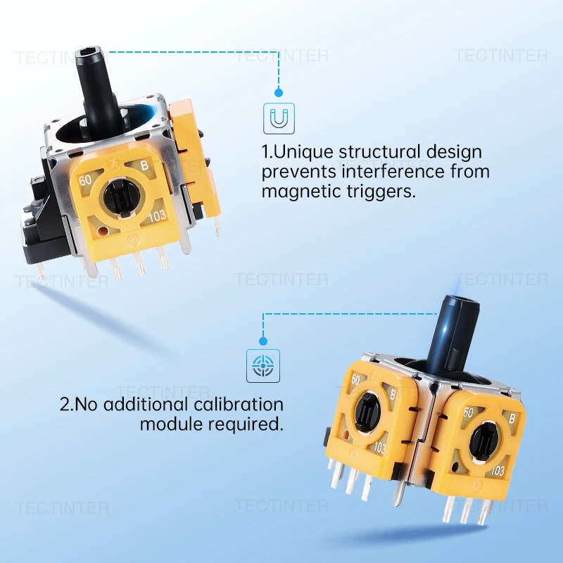 Joystick analógico 3D para PS4/PS5/Switch Pro, controlador de Joystick de efecto de repuesto, accesorios de piezas de reparación de ThumbStick