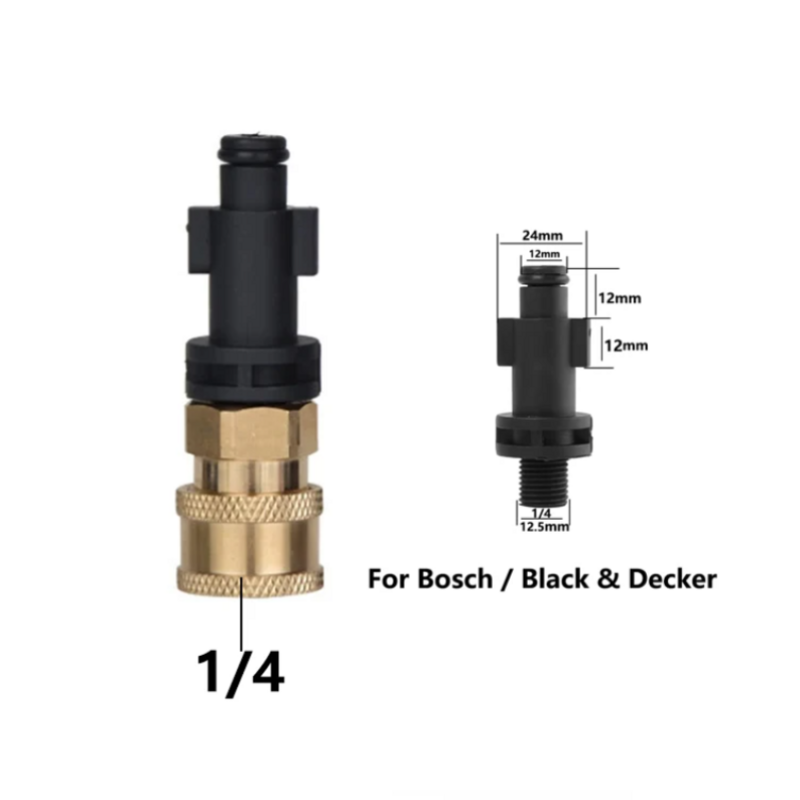 HeavyDuty เครื่องฉีดน้ําแรงดันสูง Quick Release Adapter 1/4 "สําหรับ AR Blue Karcher LAVOR Black & Decker Bosch อัพเกรดประสบการณ์ของคุณ