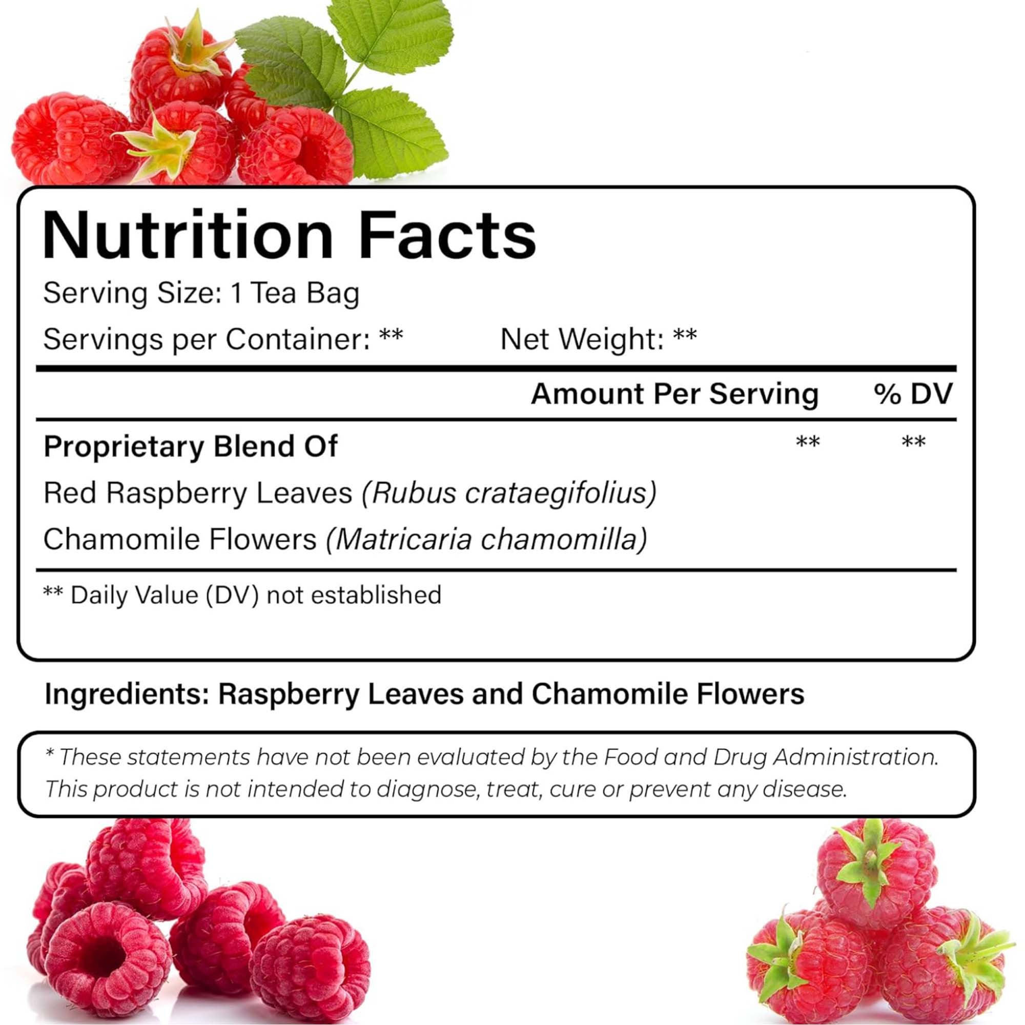Raspberry leaf tea bag midwifery and menstrual herbal tea, suitable for pregnancy and postpartum recovery