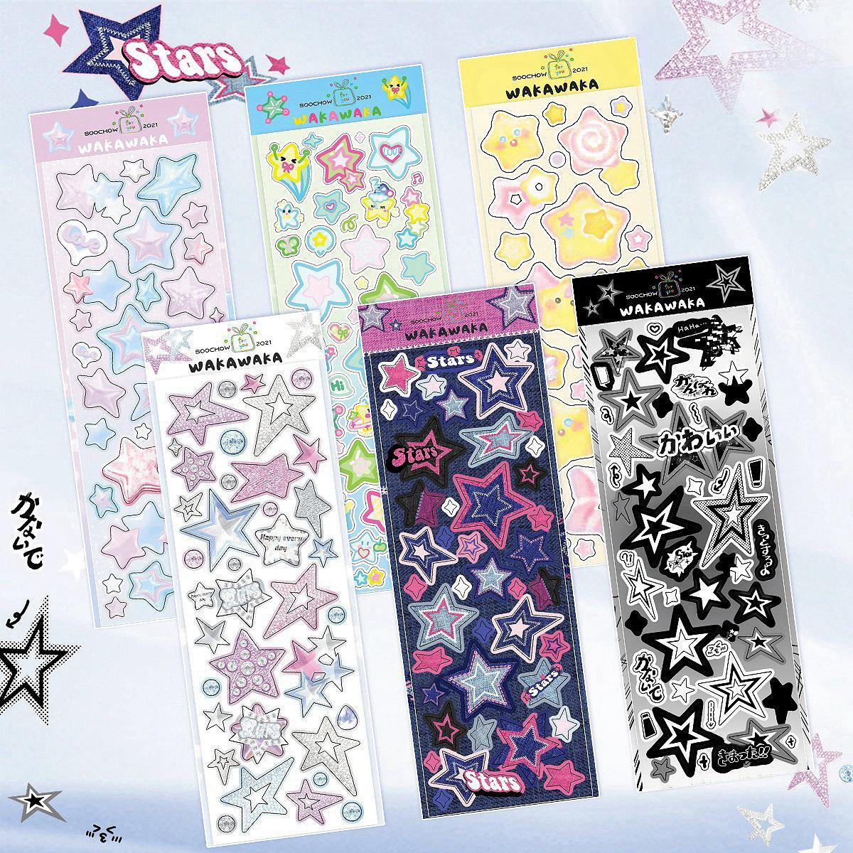 Pegatinas KPop Galore: la última colección de lindas pegatinas coreanas estéticas y brillantes para Toploader Deco Journaling & More